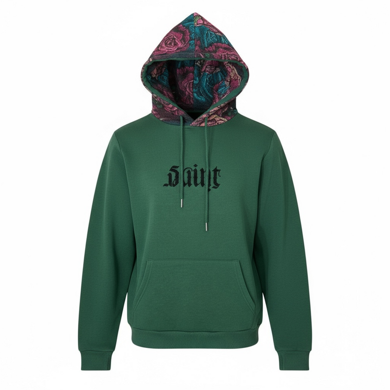 Black Pike 'Saint Skull Candy' Tapestry Hoodie (Green) FB2553 - FRESH N FITTED