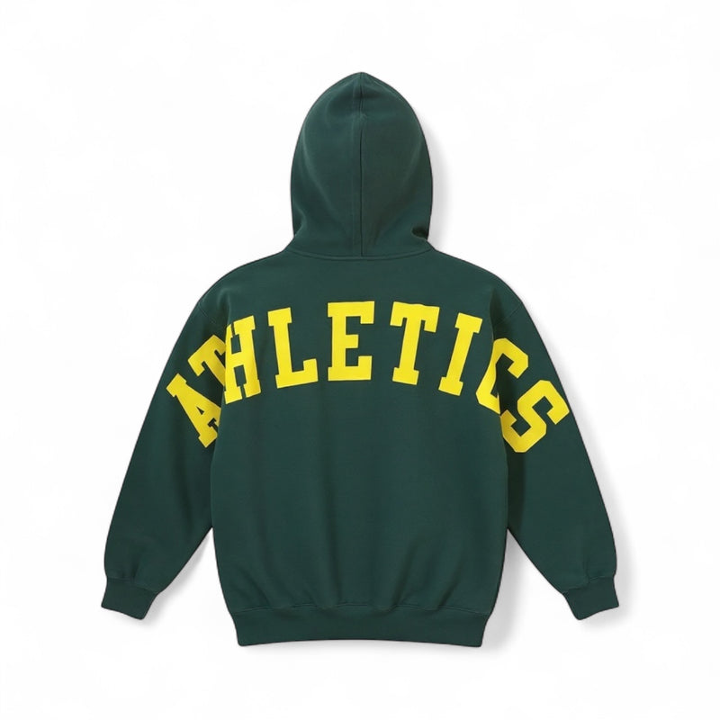 Pro Standard 'Oakland Athletics Wingspan' Drop Shoulder Hoodie (Forest Green) LOA5315774 - FRESH N FITTED