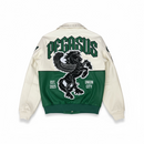 8IGHTH/DSTRKT 'Pegasus' Varsity Jacket (Green/ Natural) DF5506 - FRESH N FITTED