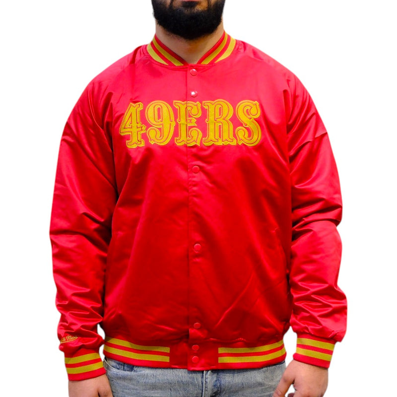 Mitchell & Ness San Francisco 49ers Lightweight Satin Jacket (Red) SJKT6296