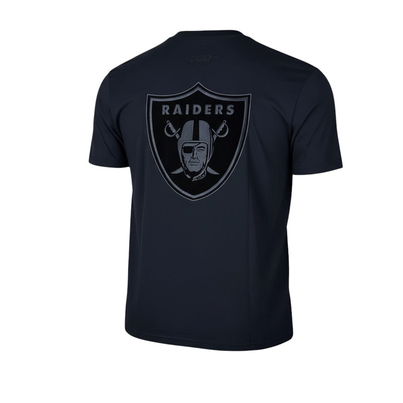 Pro Standard Las Vegas Raiders 'Blackout' Drop Shoulder T-Shirt (Black) FOR1411076 - FRESH N FITTED