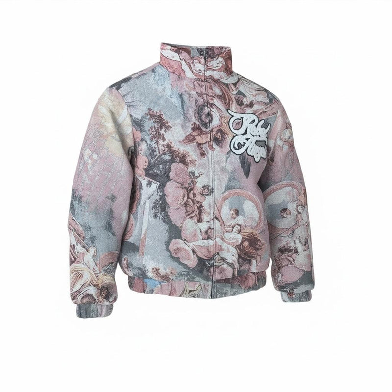 Rebel Minds 'Angels' Zip Up Puffer Tapestry Jacket (Multi) 152-518