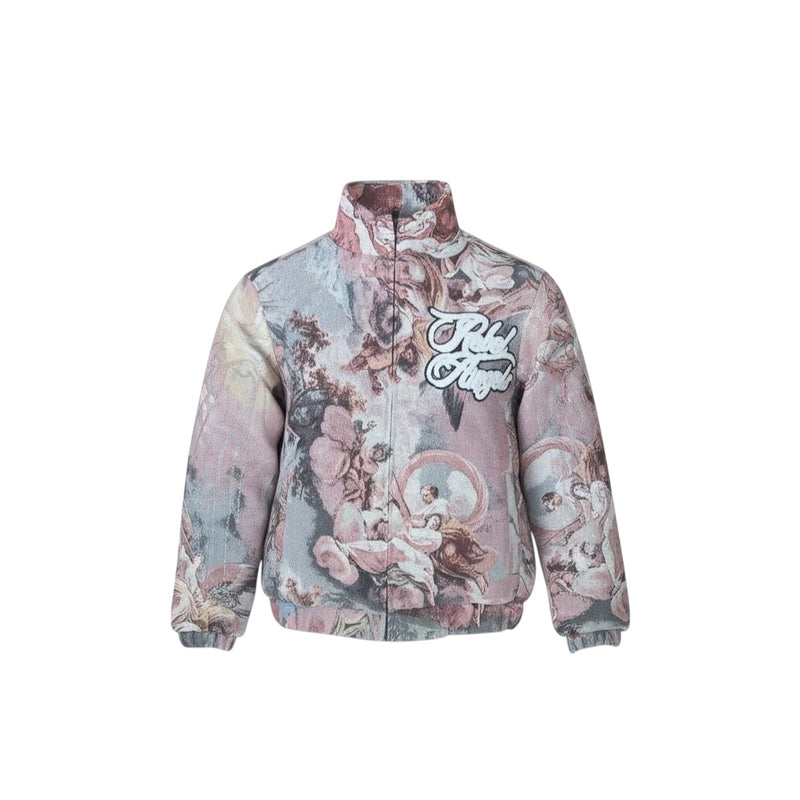Rebel Minds 'Angels' Zip Up Puffer Tapestry Jacket (Multi) 152-518