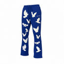 Black Pike 'Bird Gang' Stacked Sweatpants (Royal Blue) FB2531S - FRESH N FITTED