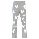 Black Pike 'Bird Gang' Stacked Sweatpants (H. Grey) FB2531S - FRESH N FITTED