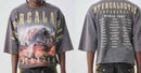 TAKER 'Intergalactic Frequency' Cropped Terry T-Shirt W/ Rhinestones (Gray) T5215 - FRESH N FITTED