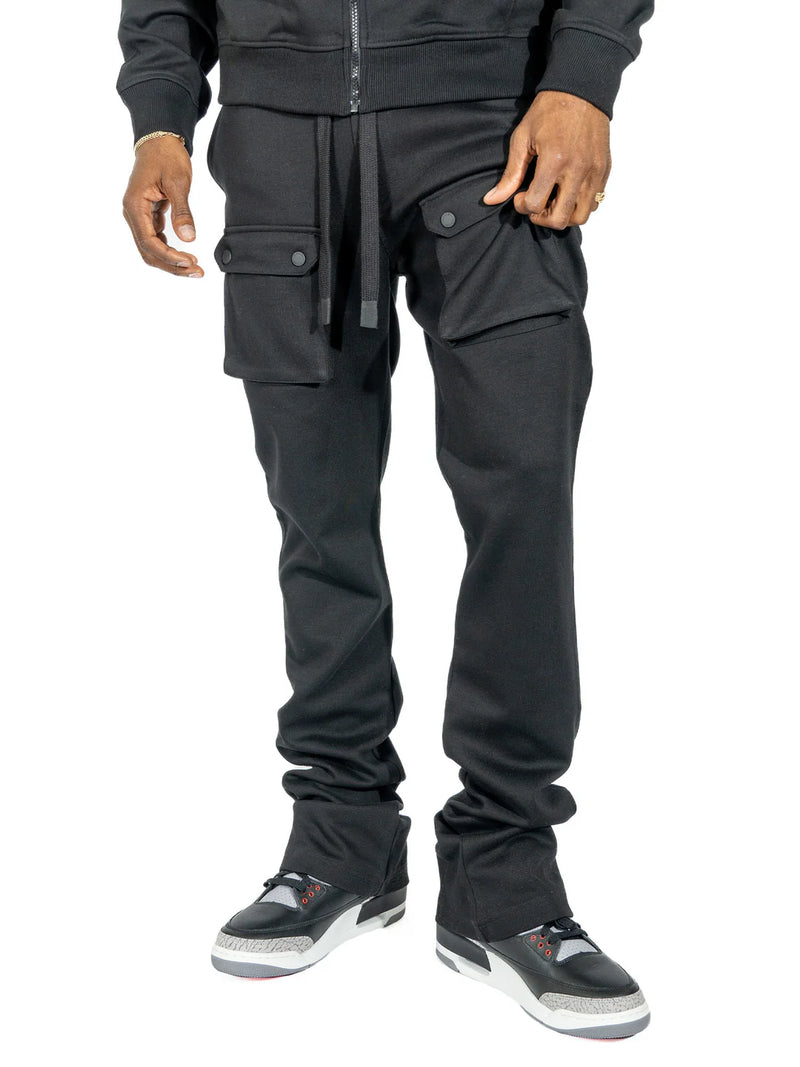 Makobi 'Essentials' Stacked Sweat Pants (Black) M1635