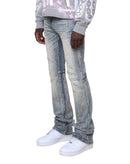 Smoke Rise 'All Rhinestone' Stacked Flare Denim (Mojave Blue) JP25536