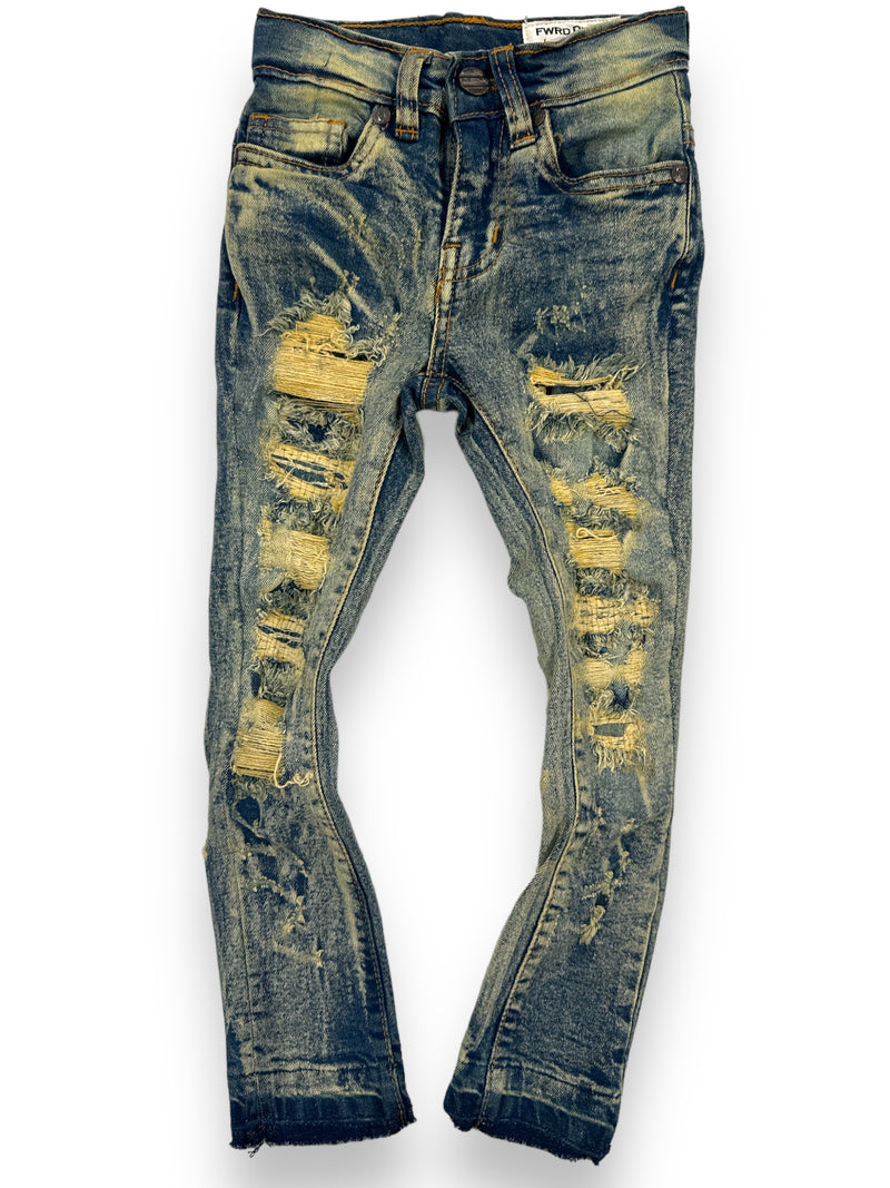 FWRD Kids 'Saints X Sinners' Stacked Denim FW-S33948 - Fresh N Fitted Inc