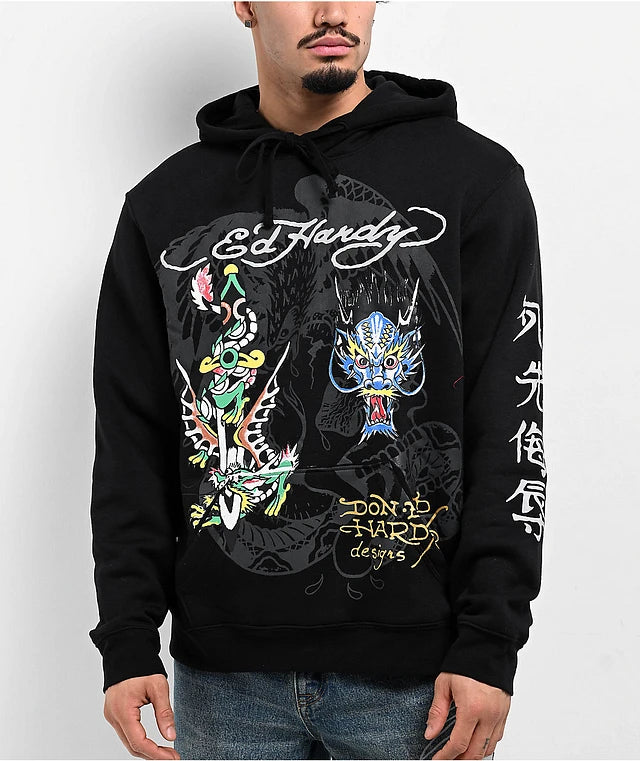 Ed Hardy 'Dragon' Hoodie (Black) EHM1300-67