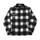 Kloud9 'Faith' Padded Rhinestone Plaid Jacket (Black) J25336U