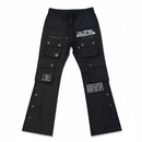 Kloud9 'World Wide' Rhinestone Nylon Stacked Cargo Sweats (Black) P25356