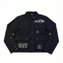 Kloud9 'World Wide' Rhinestone Nylon Cargo Jacket (Black) J25355