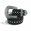 Post Human Mushroom Studs Rhinestone Belt - FRESH N FITTED