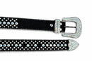 Post Human Mushroom Studs Rhinestone Belt - FRESH N FITTED