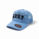 MUKA 'Goat Web' Trucker Hat (Sky Blue) T5517B - FRESH N FITTED