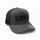 MUKA 'Goat Web' Trucker Hat (DK Gray/Blk) T5517B - FRESH N FITTED