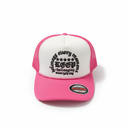 MUKA 'Keep Challenging' Trucker Hat (Wht/H.Pink) T5509A - FRESH N FITTED