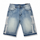 Kindred 'Bone' Rhinestone Denim Shorts (Blue) KD2244S - FRESH N FITTED
