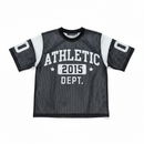 Rebel Minds 'Athletic Dept' Mesh Cropped T-Shirt (Black) 610-11153 - FRESH N FITTED