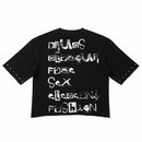 Highly Undrtd 'No Pain No Gain' Legacy Perm 3/4 Sleeve Rhinestone Cropped T-Shirt (Black) HF5507NT - FRESH N FITTED