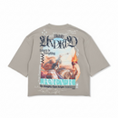 Highly Undrtd 'Almighty Clique' Legacy Perm 3/4 Sleeve Rhinestone Cropped T-Shirt (Sand) HF5506NT - FRESH N FITTED