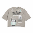Highly Undrtd 'Almighty Clique' Legacy Perm 3/4 Sleeve Rhinestone Cropped T-Shirt (Sand) HF5506NT - FRESH N FITTED
