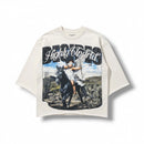 Highly Undrtd 'Desires' Legacy Perm 3/4 Sleeve Rhinestone Cropped T-Shirt (Sail) HS6503 - FRESH N FITTED