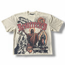Rebel Minds 'Jesus Relic' Cropped T-Shirt (Cream) 610-11193 - FRESH N FITTED
