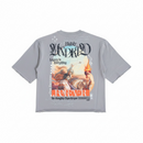 Highly Undrtd 'Almighty Clique' Legacy Perm 3/4 Sleeve Rhinestone Cropped T-Shirt (Cloud) HF5506NT - FRESH N FITTED