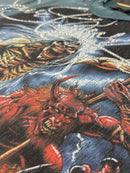 Rare Peace 'Save Our Souls' Oversized Rhinestone Cropped T-shirt (Pine Green) RT6009