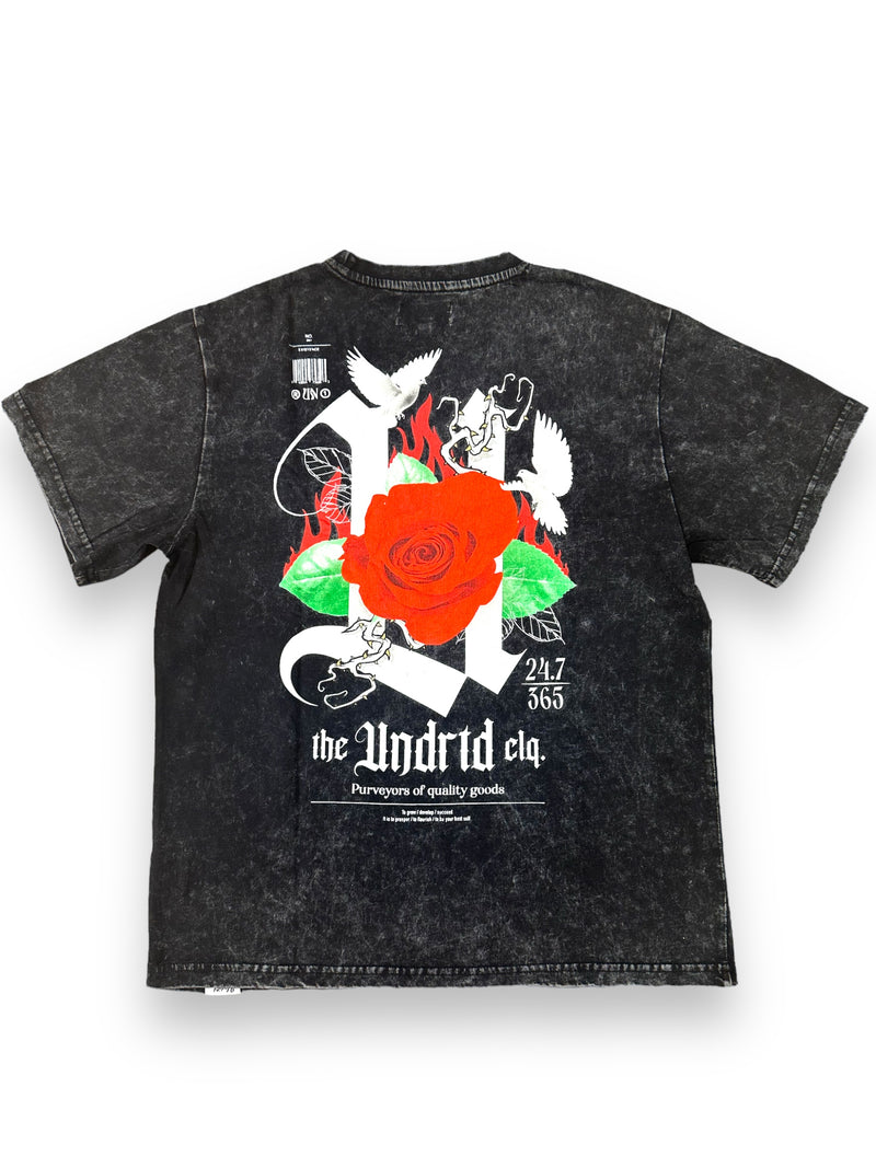 Highly Undrtd 'Roses' Tee (Black) US4104W - FRESH N FITTED-2 INC