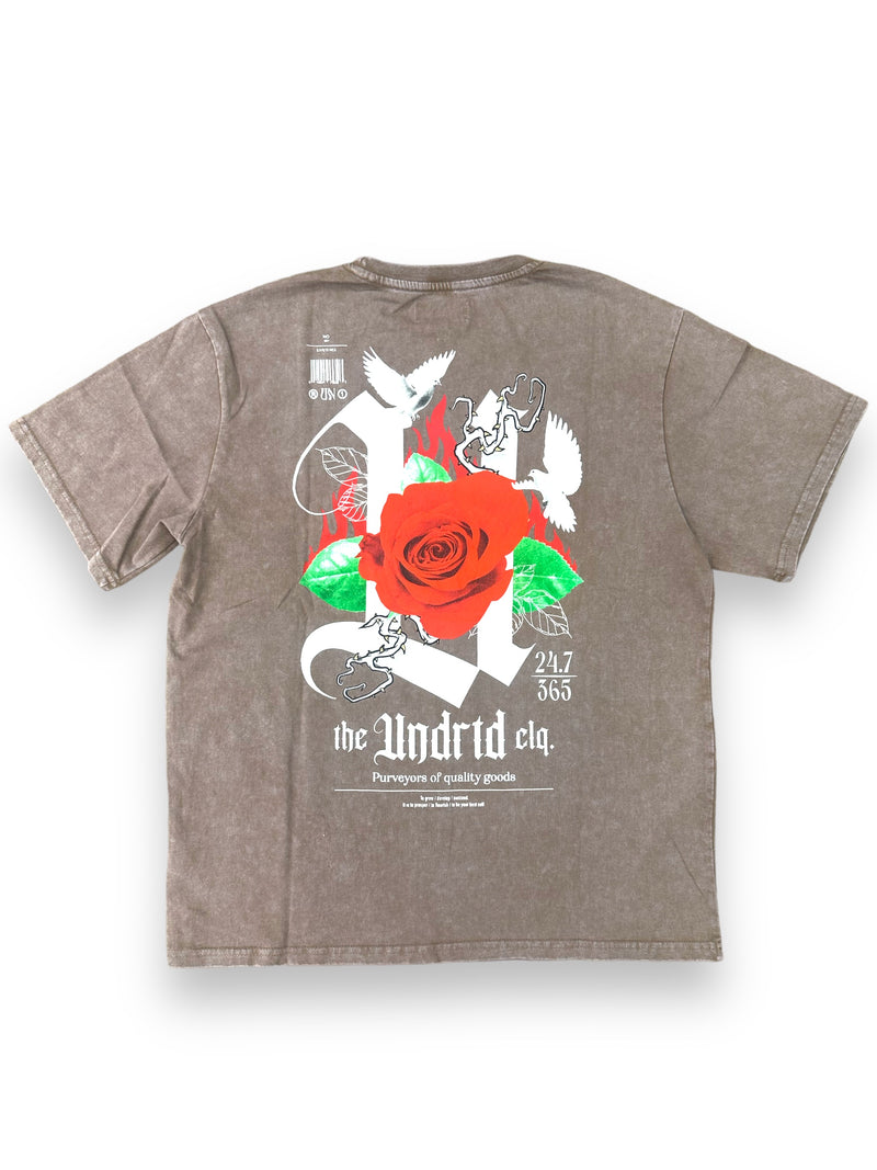 Highly Undrtd 'Roses' Tee (Cocoa) US4104W - FRESH N FITTED-2 INC