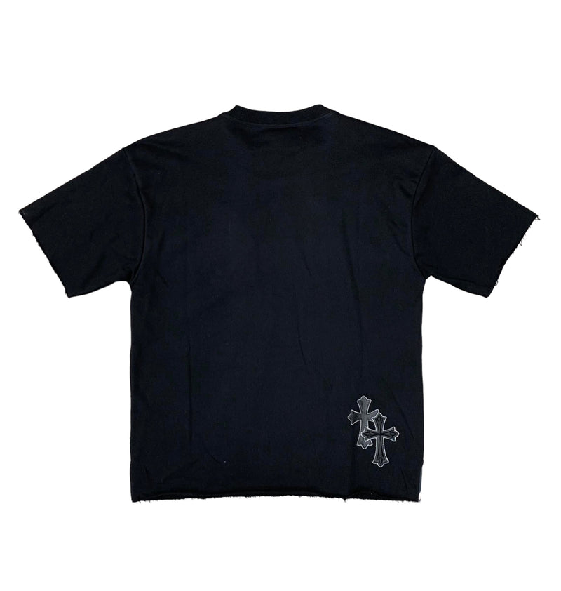 BKYS 'Satin Applique' Terry T-Shirt (Black) T1089 - FRESH N FITTED-2 INC