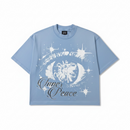 Inner Peace 'I See' Cropped Rhinestone T-Shirt (Washed Blue) - FRESH N FITTED