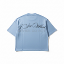 Inner Peace 'I See' Cropped Rhinestone T-Shirt (Washed Blue) - FRESH N FITTED