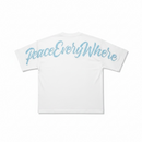 Inner Peace 'Peace Every Where' Oversized Rhinestone T-Shirt (White) - FRESH N FITTED