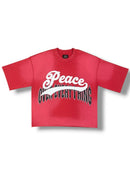 Inner Peace 'Over Everything' Cropped T-Shirt (Washed Red) - FRESH N FITTED