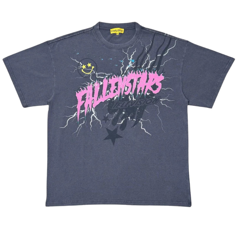 Civilized 'Falling Star' T-shirt (Charcoal) CV5712 - FRESH N FITTED-2 INC