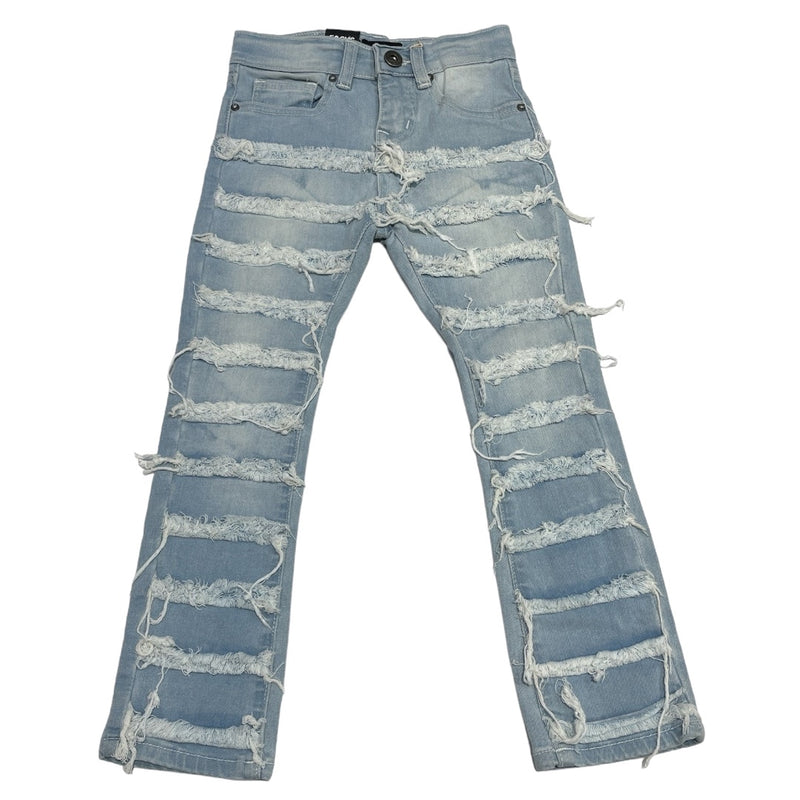 Focus Kids 'Ripped' Stacked Denim (Lt.Wash) 3364 - FRESH N FITTED-2 INC