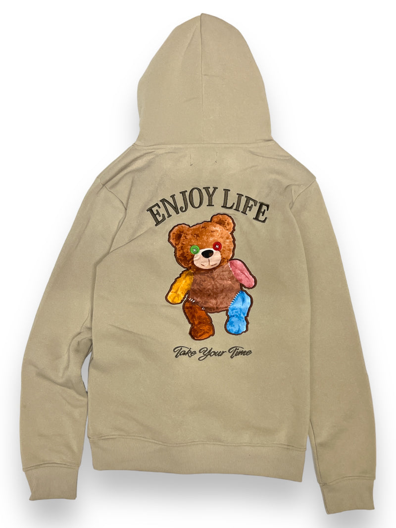 Black Pike 'Enjoy Life' Hoodie In Taupe - Fresh N Fitted Inc