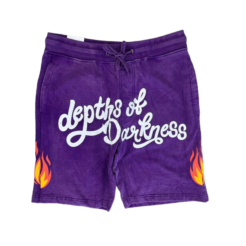 Rebel Minds 'Darkness' Fleece Shorts (Purple) 141-969 - FRESH N FITTED-2 INC