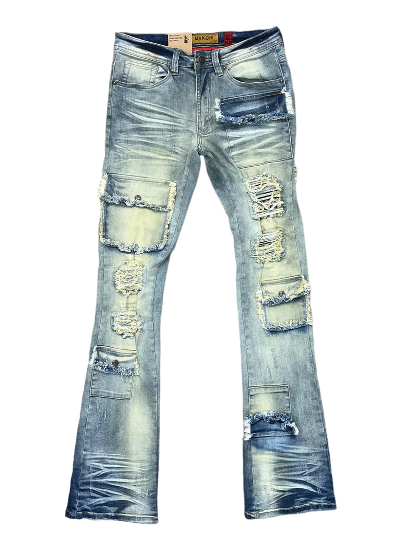 Makobi 'Cesare' Stacked Denim (Dirt Wash) M1968 - Fresh N Fitted Inc