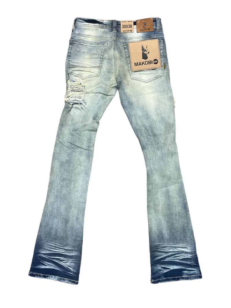 Makobi 'Cesare' Stacked Denim (Dirt Wash) M1968 - Fresh N Fitted Inc