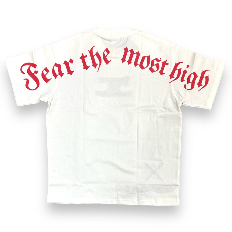 Protector and Maintainer 'Fear The Most High' T-Shirt (White/Red)