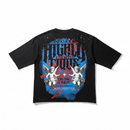 Highly Undrtd 'Divine' Legacy Perm 3/4 Sleeve Rhinestone Cropped T-Shirt (Black) HS6506