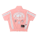 Crafted Nylon Track Suit Zip-up (Pink) CR573