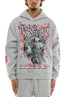 KDNK 'Translucent' Fleece Hoodie (H.Grey) KNC025 - FRESH N FITTED