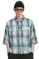 Kleep Mens Cropped Short Sleeve Heavy Flannel Shircket (Blue) KSW3250S - FRESH N FITTED