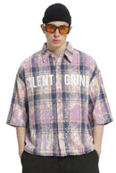 Kleep Mens Cropped Short Sleeve Heavy Flannel Shircket (Lavender) KSW3250S - FRESH N FITTED